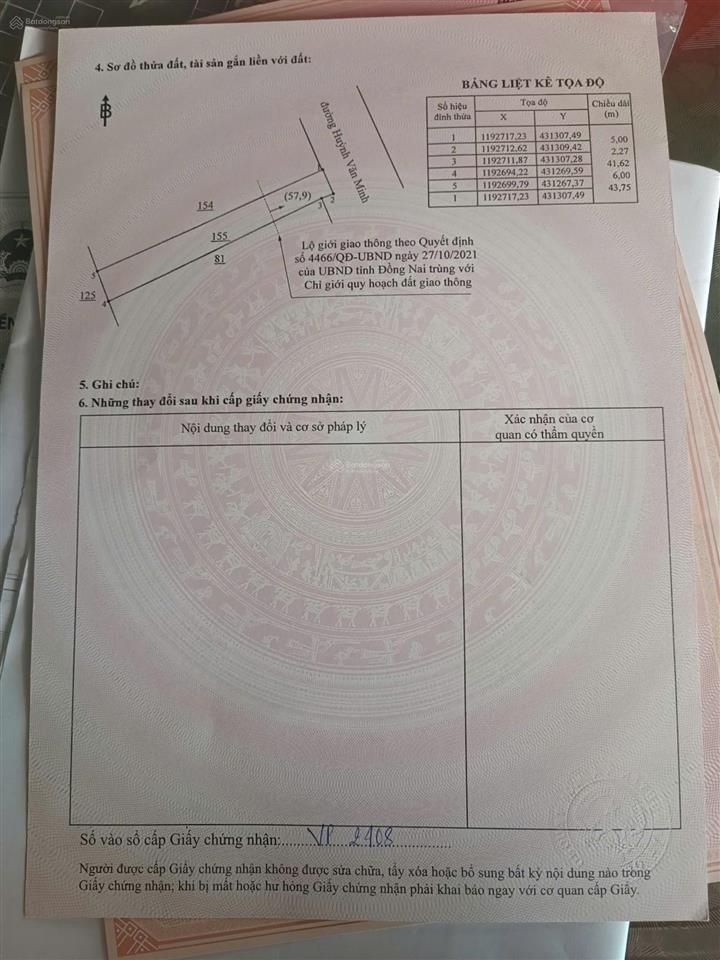Cần bán lô đất thổ cư mặt tiền địa chỉ 86, đường suối quýt, xã xuân đường, đồng nai, 236m2
