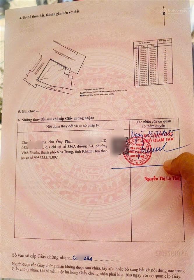 Bán nhà căn góc 3 mặt tiền sát biển nha trang