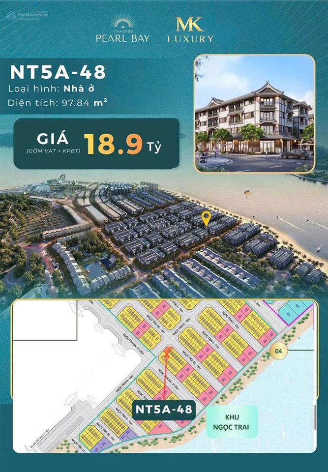 Bán căn góc cực đẹp sát biển (cách biển 20m) vinhomes pearl bay nha trang giá tốt hiện tại.
