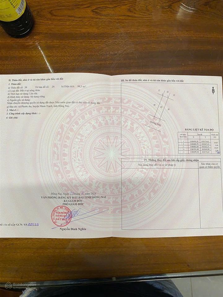 Chủ kẹt tiền gửi bán gấp nền đất thuộc dự án xây dựng hà nội xã phước an, 100m2, giá chỉ 1ty550tr