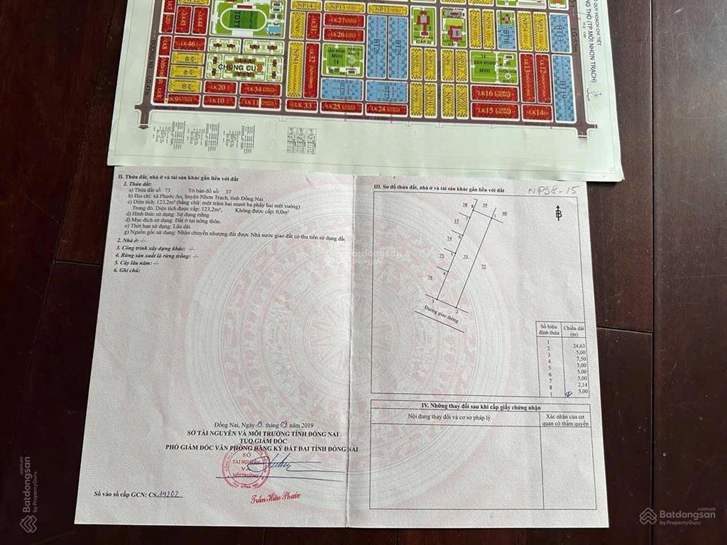 Chủ gửi bán gấp nền dự án xây dựng hà nội xã phước an, 123m2, giá bán gấp chỉ 1,5 tỷ