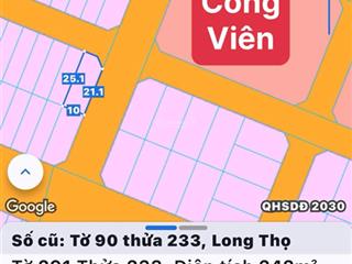 Chủ kẹt tiền gửi bán gấp lô góc siêu phẩm dự án hud nhơn trạch, giá cực rẻ