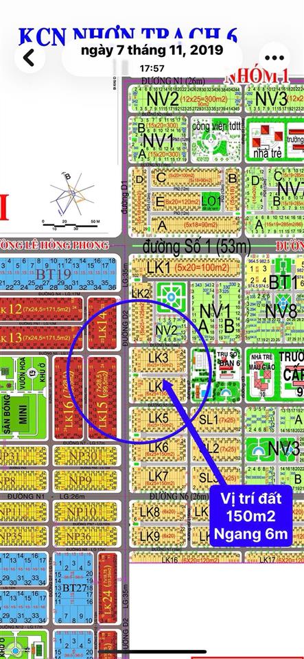 Bán gấp nền đất dự án hud tại nhơn trạch, diện tích 150m2, giá cực tốt đầu tư