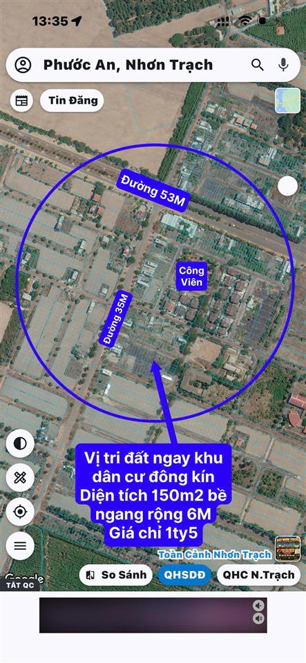 Bán gấp nền đất dự án hud tại nhơn trạch, diện tích 150m2, giá cực tốt đầu tư