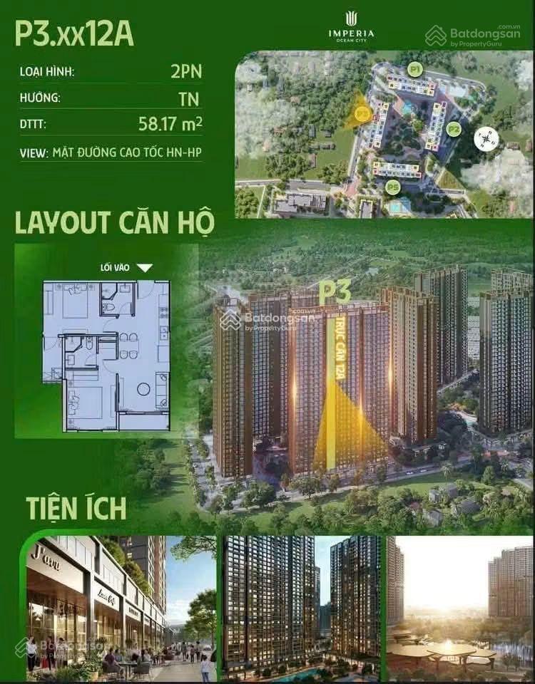 1 căn hiếm có 58m2 giá 44tr/m2 ở the parkland  imperia ocean city. nhiều ưu đãi kèm quà tặng