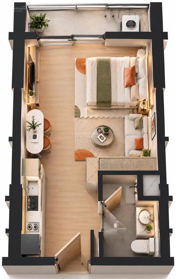 Căn hộ studio chỉ nhỉnh 1 tỷ 4 cho khách hàng đăng kí mua trước 24/10. tặng miễn phí dịch vụ 2 năm
