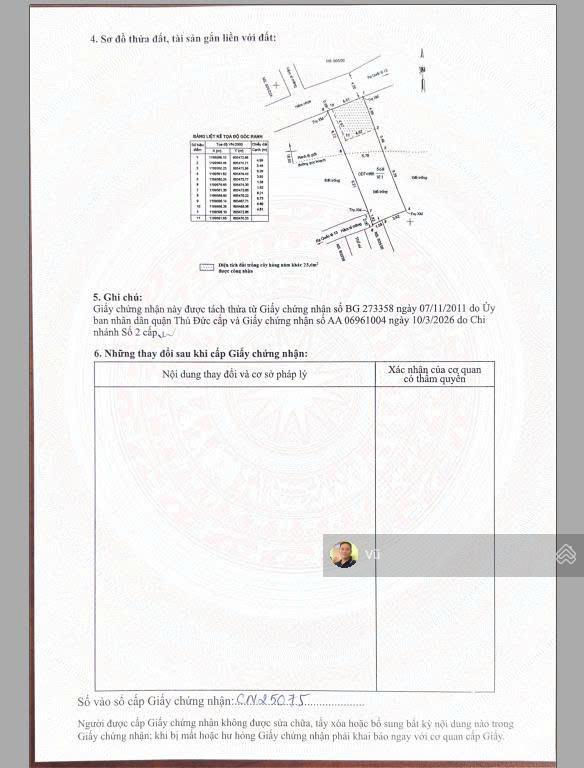 Bán đất sát vách vạn phúc city  hẻm xe hơi 505 quốc lộ 13  97.1m2 ngang 5.3m  sổ sẵn