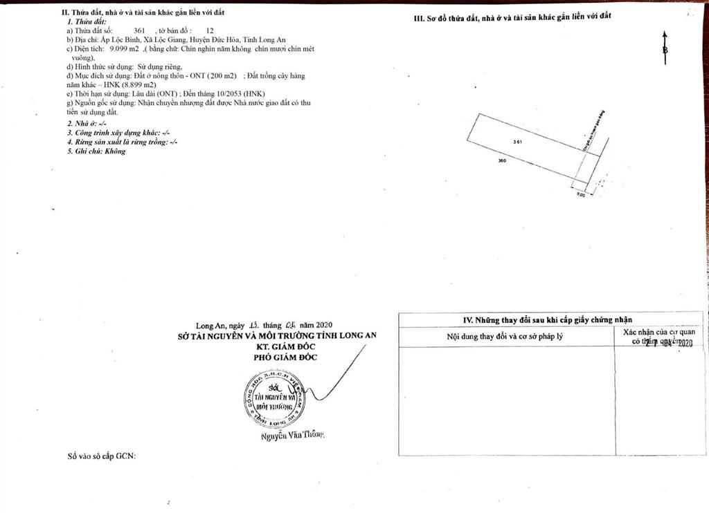 Bán đất tặng nhà cấp 4 tại mtđ đt 821, xã lộc giang, đức hòa,  long an (xã an ninh, tỉnh tây ninh)