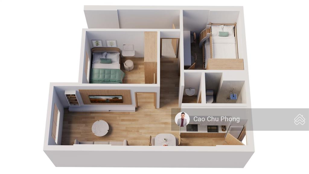 Tư vấn căn hộ 50m², 2 phòng ngủ, 1wc, 1 ban công tòa ct1a tại dự án kho 3 lạc viên hải phòng