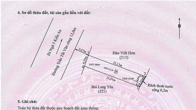 Gia đình không sử dụng. cần chuyển nhượng nhà 2 tầng mặt đường trần tất văn kiến an  hải phòng!