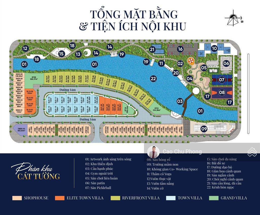 Bán shophouse bạch đằng 1288, phân khu cát tường  diện tích 96m2