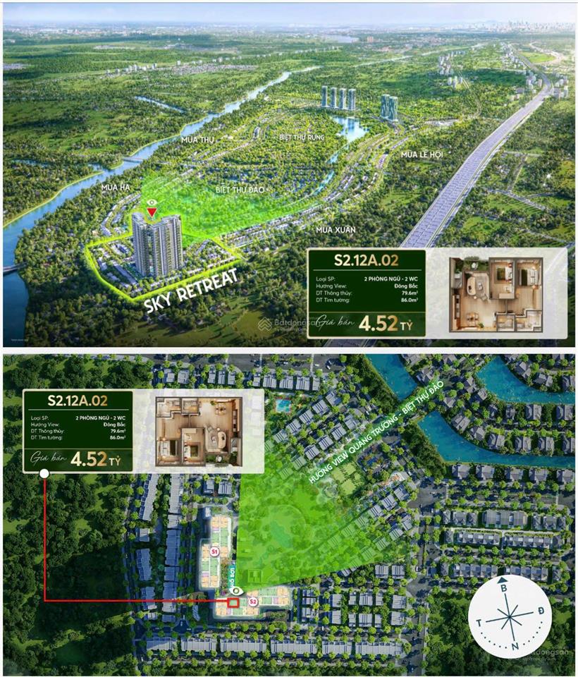 Căn hộ 3pn đáng sống & đáng sở hữu tại sky retreat, chỉ với 5.53 tỷ