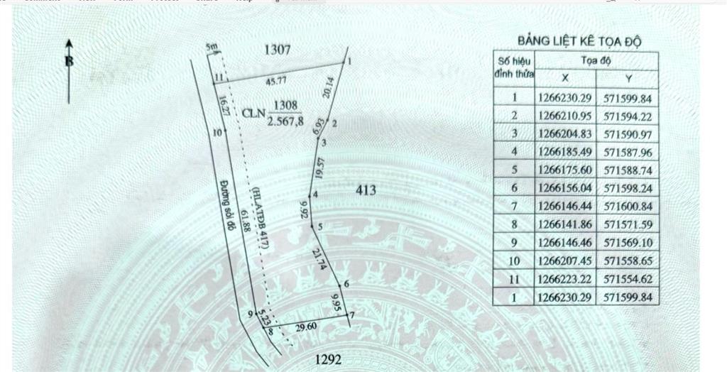 Chính chủ bán đất 12420,8m² đã tách 5 sổ tại minh hòa, dầu tiếng, bình dương giá chỉ 2 triệu/m2.