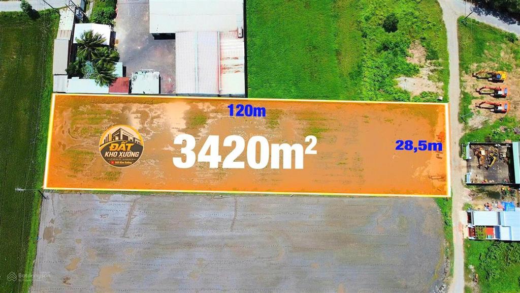 Cắt lỗ hơn 55%  bán 3.420m2 đất đức hòa, có 1.000m2 thổ cư  giá 14,5 tỷ