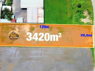 Cắt lỗ hơn 55%  bán 3.420m2 đất đức hòa, có 1.000m2 thổ cư  giá 14,5 tỷ