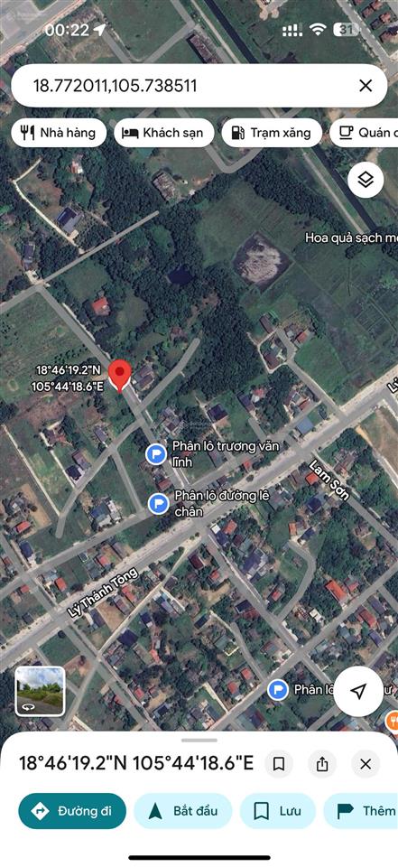 Đường trương văn lĩnh  nghi hoà  p. cửa lò hướng đông bắc. lối 2 đường ngang 20