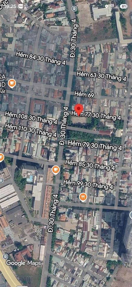 Hàng hiếm bán đất tặng nhà 1 xẹc đường 30/4 vào mấy bước chân diện tích 5,8 x 25. thổ cư 116m