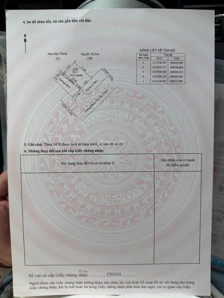 Bán đất đường phạm thị tân  phú lợi gần dê ninh bình 6.7 x 12m (thổ cư 60m2)