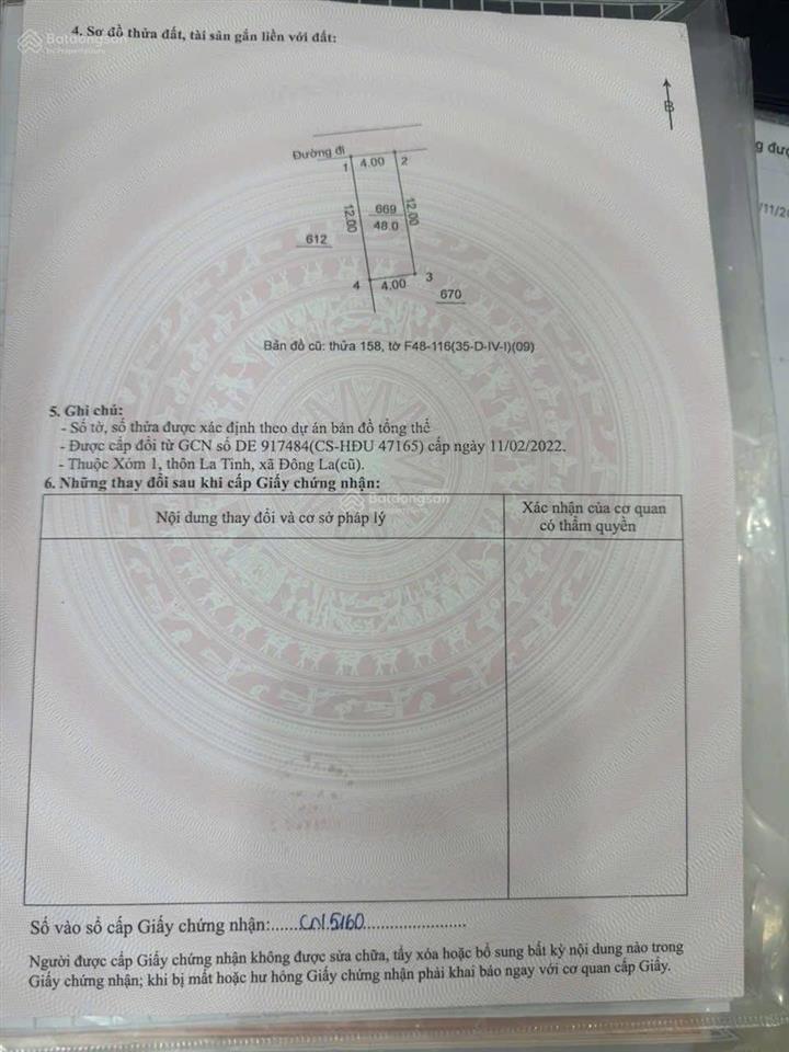 Bán lô đất 48m trục chính kinh doanh la tinh sẵn nhà cấp 4.  0983 477 ***