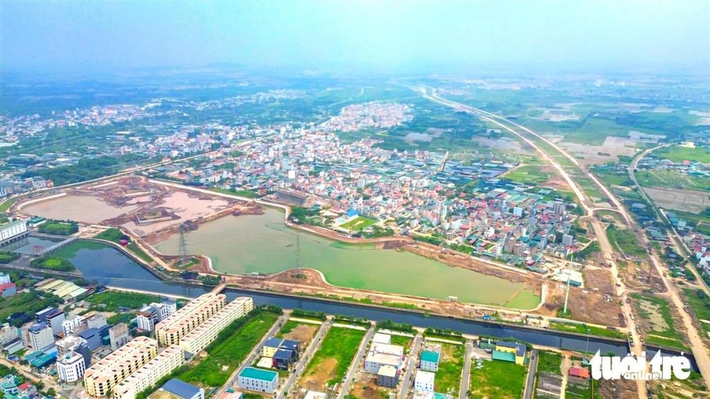 Bán nhanh lô đất tái định cư vành đai 4 la tinh giá 125tr/m.  0983 477 ***