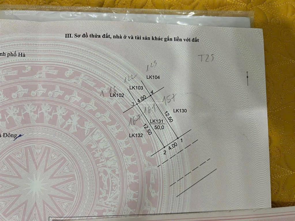 Bán nhanh lô đất dịch vụ khu d yên nghĩa giá 9.5 tỷ.  0983 477 ***
