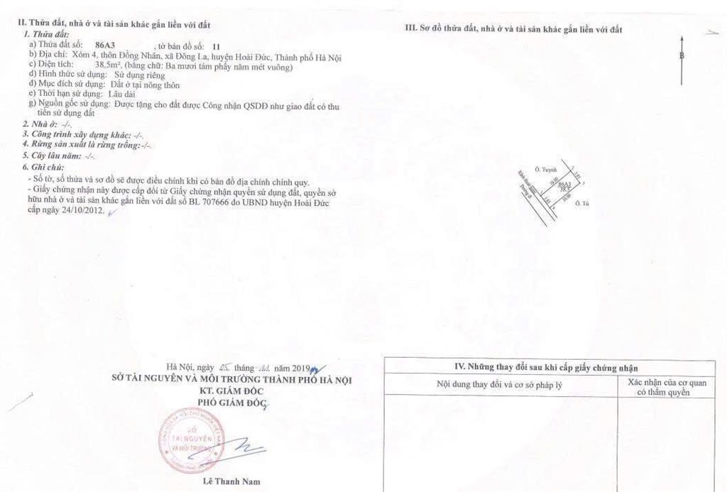 Bán nhanh lô đất đồng nhân ô tô đỗ cửa 2.6 tỷ.  0983 477 ***