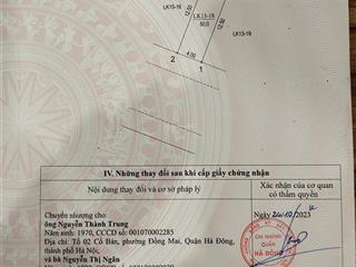 Bán nhanh lô đất khu 3 dịch vụ đồng mai hà đông 5.7 tỷ.  0983 477 ***