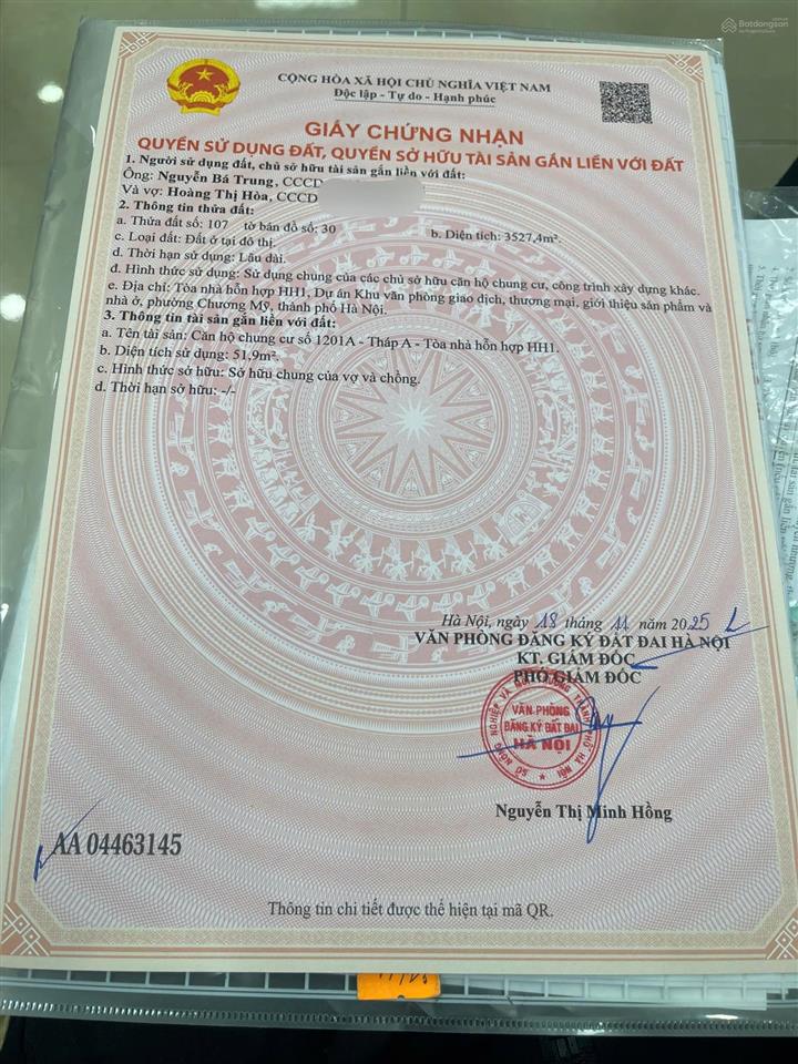 Chính chủ bán căn hộ 1201a chung cư lộc ninh chúc sơn.  0983 477 ***