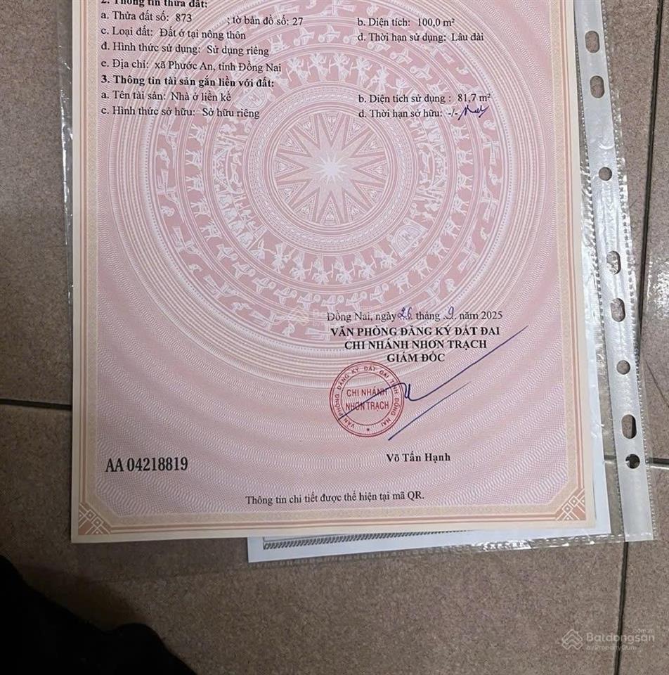 Cần bán nhà khu đô thị dta nhơn trạch đang khai thác cho thuê 7tr/ tháng dân cư ở kín có sổ riêng