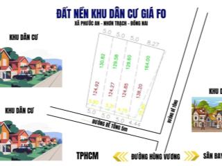 Bán đất nền phước an  đồng nai diện tích 130m2 ngang 5 mét có sẵn 124mét thổ cư giá tốt đầu tư