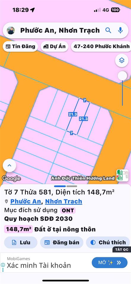 Đất nền dự án sunflower city cần bán diện tích 148.7m2 ngang 7 mét đường nhựa 17m giá đầu tư