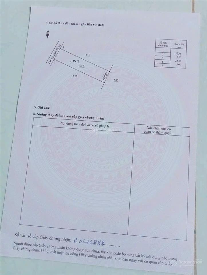 Cần bán đất nền khu dân cư vĩnh thanh đường ô tô 112m2 ngang 5 mét giá chỉ 1ty570tr sổ hồng riêng