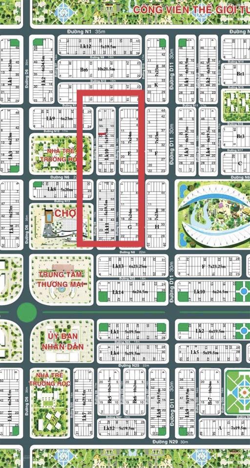 Cần bán đất nền dự án sunflower city diện tích 97.5m2 ngang 5 mét đường nhựa 14m giá chỉ 650tr