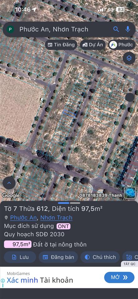 Cần bán đất nền dự án sunflower city diện tích 97.5m2 ngang 5 mét đường nhựa 14m giá chỉ 650tr