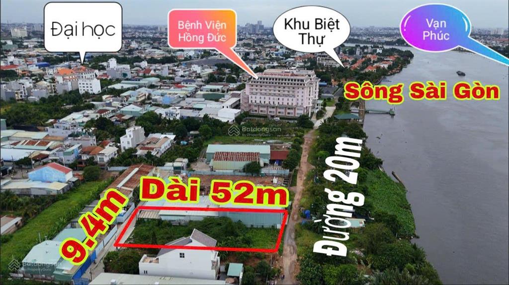 Bán đất mặt tiền sông sài gòn, an phú đông, view vạn phúc city, tiềm năng đầu tư lâu dài
