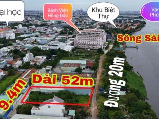 Bán đất mặt tiền sông sài gòn, an phú đông, view vạn phúc city, tiềm năng đầu tư lâu dài