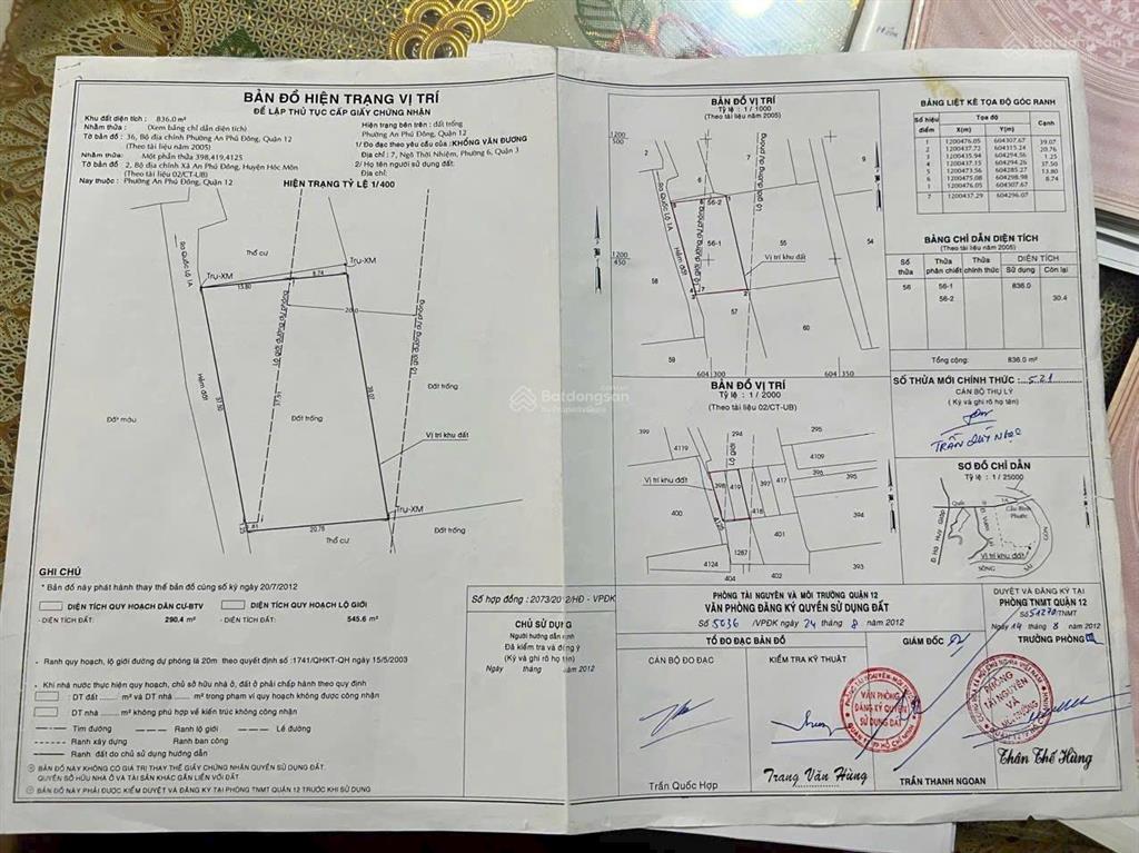 Hiếm đất xây nhà vườn  dt ngang 39x22=836m2. giá 9,8 tỷ  p. an phú đông  chưa qua quốc lộ 1a