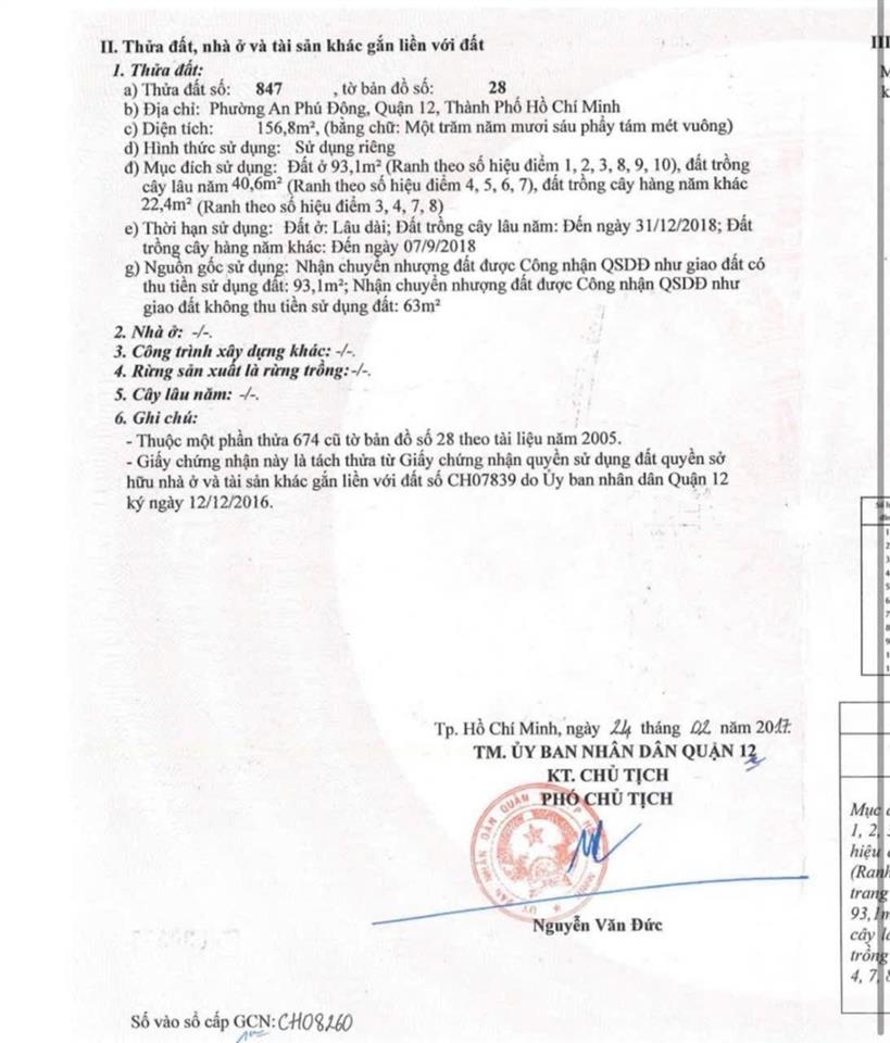 Bán lô đất đầu tư siêu dài vườn lài  sát trường đh 300m  dt 5mx31m  p an phú đông cũ