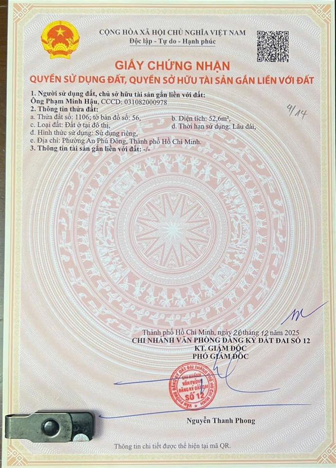 Hiếm bán lô đất đẹp nhỉnh 3 tỷ  đường 6m nhựa  an phú đông  sổ sẵn công chứng liền