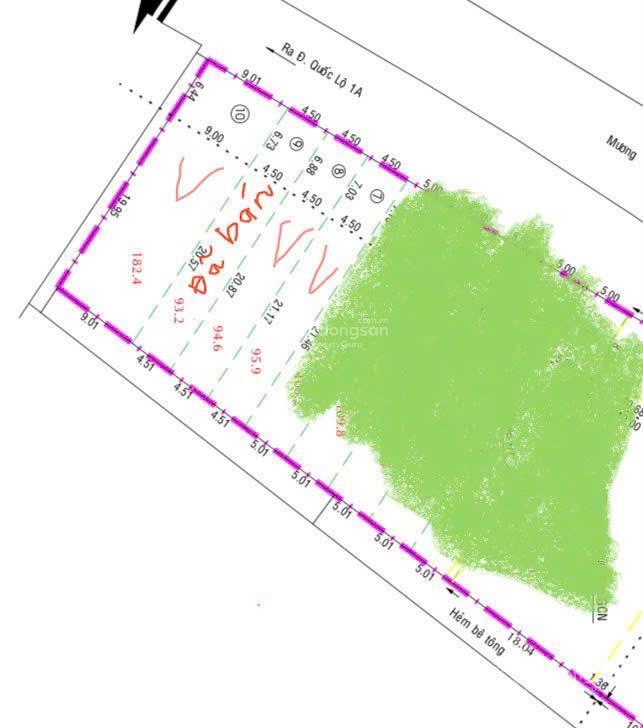 Bán đất giá tốt mặt tiền kênh  4,5mx28m  giá 5,6 tỷ