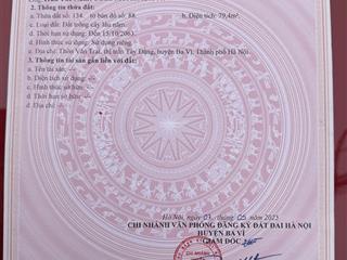 Bán đất tại thị trấn tây đằng, ba vì, hà nội giá siêu hời 1,35 tỷ, 75m2 view đẹp