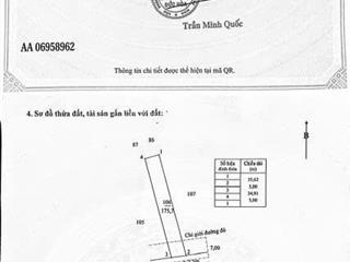Bán đất 5x35m (175m2  thổ cư 100%). cách đường tl824 chỉ 100m