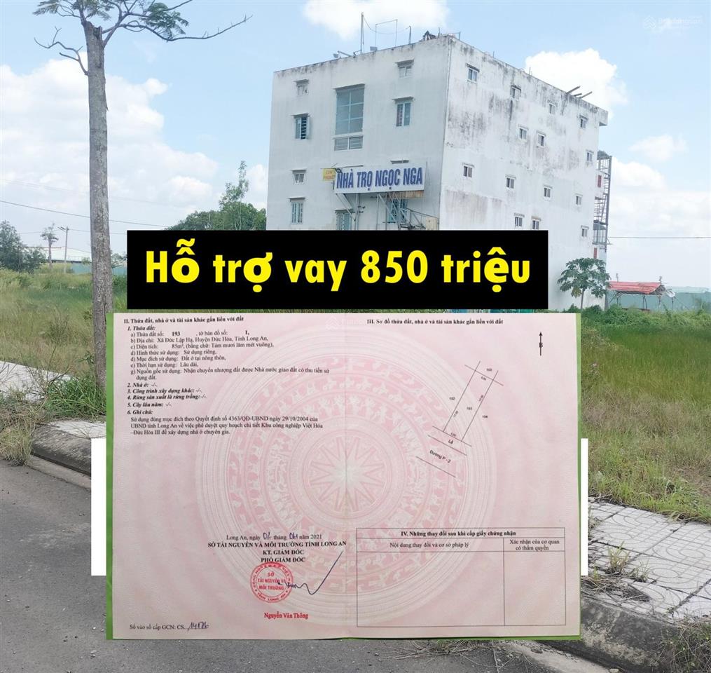 Bán nền đất vista land đức hòa (5x18m). sổ hồng riêng