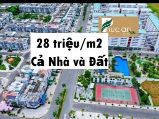 Hàng hiếm  cả nhà và đất sổ hồng riêng chỉ 28triệu/m2, dt 5x20m hướng đông