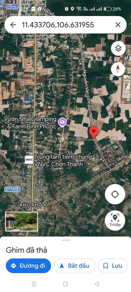 Bán gấp lô đất ngộp sâu 150m2 full thổ cư, chơn thành, bình phước