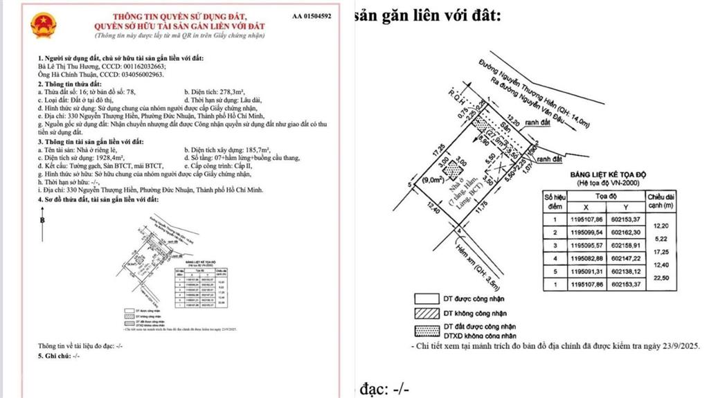 Bán tòa nhà mặt tiền nguyễn thượng hiền phường 5, phú nhuận. dt 12.4x22m  hầm 9 tầng  giá 110 tỷ