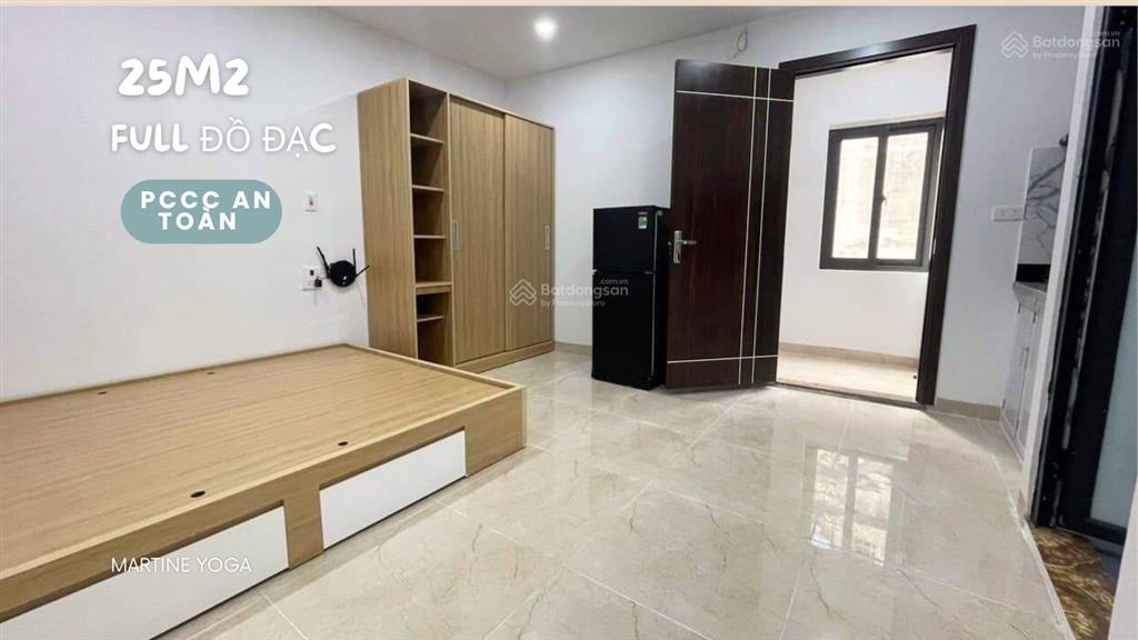 Cho thuê phòng studio 25m2 ngõ 43 chùa bộc, full đồ, pccc tự động tiêu chuẩn quốc gia