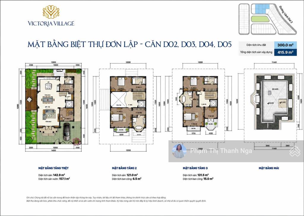 Bán biệt thự đơn lập nhà thô hoàn thiện bên ngoài victoria village 415m²