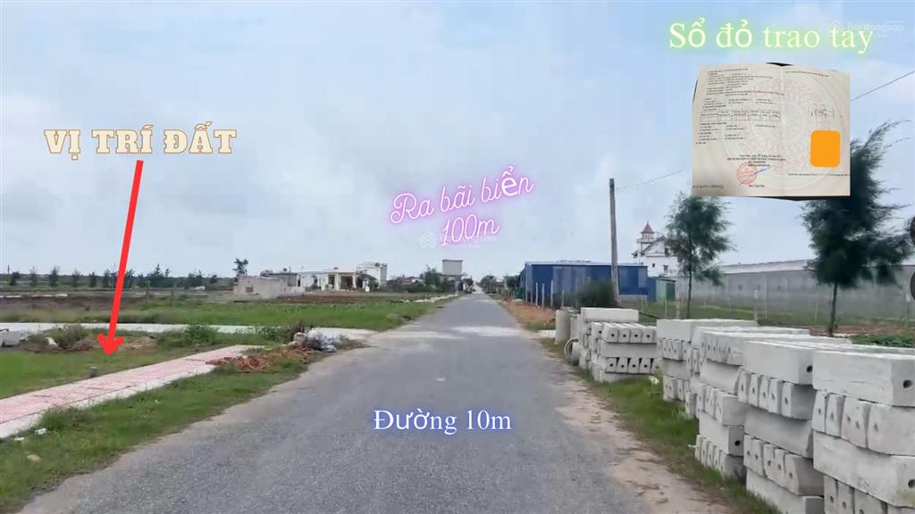 Từ 1 tỷ/100m2 quỹ hàng đất nền quất lâm nổi bật, sát bãi biển, đối diện quảng trường biển