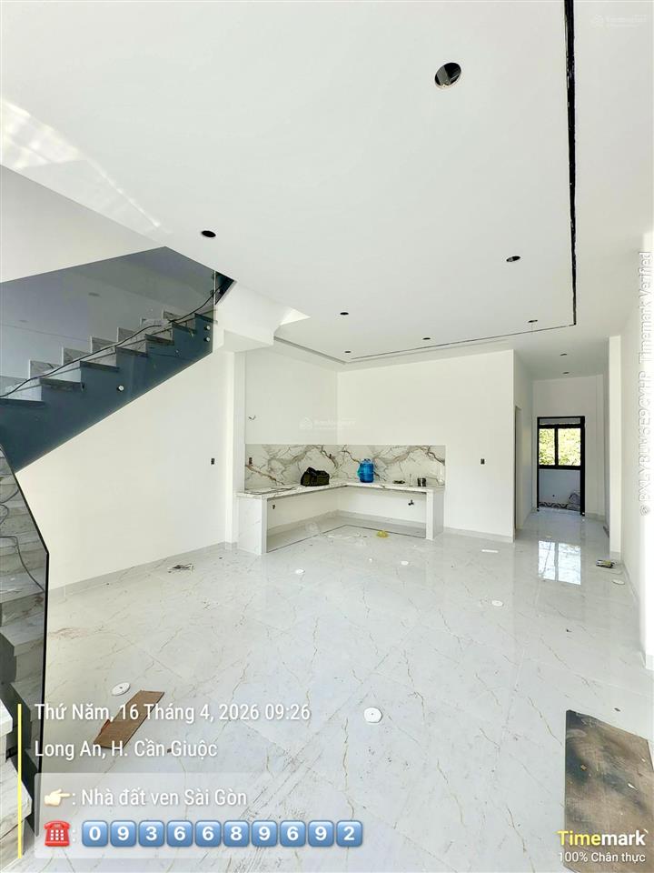 Nhà phố đang hoàn thiện tại đường bờ chùa, sát trường tiểu học long trạch 1, dt 5x20m, 2tt, 3pn, tl